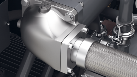 经过优化的进气口和出气口减少了压力损失。