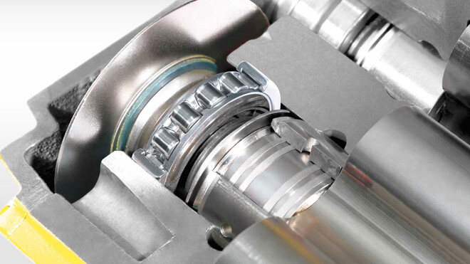 KAESER 旋转叶片鼓风机配有耐用轴承。