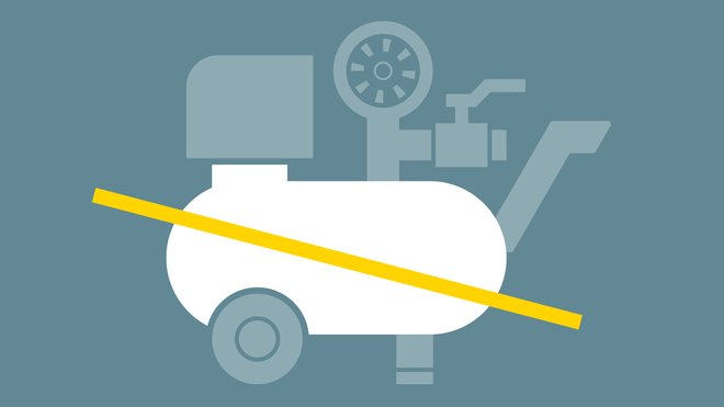 i.Comp 3 不需要压缩空气储气罐。