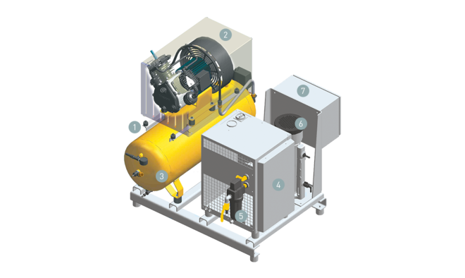 带直接驱动的往复式空压机